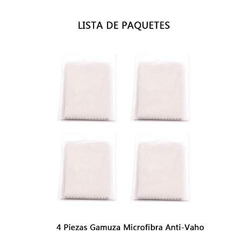 Hanbee Gamuza Microfibra Anti-Vaho 4 Piezas, Premium paño desempañador de Gamuza para Gafas, Gafas, Casco de Motocicleta, Lente de cámara, Pantallas de Tableta Hanbee Gamuza Microfibra Anti-Vaho 4 Piezas, Premium paño desempañador de Gamuza para Gafas, Gafas, Casco de Motocicleta, Lente de cámara, Pantallas de Tableta