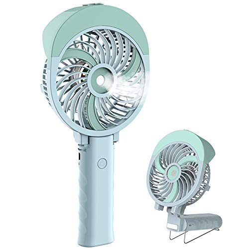 HandFan Ventilador portátil Agua Ventilador de Mano Mini Ventilador eléctrico Personal con batería Recargable/Ventilador de Mano Plegable para Oficina/Hogar/Viajes/Exterior