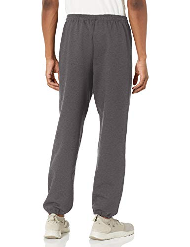 Hanes Ecosmart Fleece Pantalones Deportivos, Gris Oscuro Jaspeado, L para Hombre