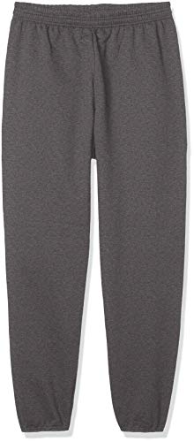 Hanes Ecosmart Fleece Pantalones Deportivos, Gris Oscuro Jaspeado, L para Hombre