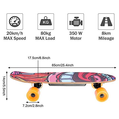 Hanico Skateboard Eléctrico Longboard Eléctrico a Control Remoto para Adulto Jóvenes Niño, Negro Skateboard Monopatín de Crucero Completo,Motor 350W, Máx 20 km/h(EU Stock) Hanico Skateboard Eléctrico Longboard Eléctrico a Control Remoto para Adulto Jóvenes Niño, Negro Skateboard Monopatín de Crucero Completo,Motor 350W, Máx 20 km/h(EU Stock)