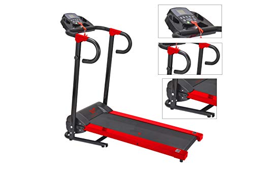 HANKING PLANET Cinta de Correr Plegable - Cinta de Andar electrica compacta con Pantalla LCD y programas de Intensidad - MAX. 10 km/h - 500w. (Roja)