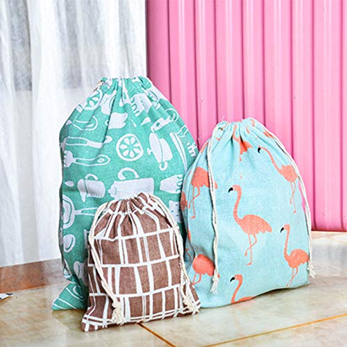 Haodou Flamingo Patrón de Hecha A Mano Algodón de Lino de Almacenamiento Paquete Bolsa Con Cordón Bolsa de Viaje Mujeres Paño Pequeño Bolsa Haodou Flamingo Patrón de Hecha A Mano Algodón de Lino de Almacenamiento Paquete Bolsa Con Cordón Bolsa de Viaje Mujeres Paño Pequeño Bolsa