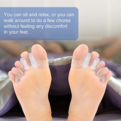 Haofy Gel Separadores de Dedos del Pie, Separador Dedos Pie Silicona para Hallux Valgus Dedos de Martillo, Correctores de dedos del pie para Alivio del Dolor de Pie, Ajuste Ballet Yoga Atletas - 1 Par Haofy Gel Separadores de Dedos del Pie, Separador Dedos Pie Silicona para Hallux Valgus Dedos de Martillo, Correctores de dedos del pie para Alivio del Dolor de Pie, Ajuste Ballet Yoga Atletas - 1 Par