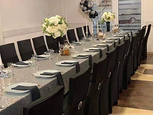 HAORUI Conjunto de Cubiertas Spandex Stretch Lycra Chair de 4 Modernas Fundas de poliéster Lycra Silla para Bodas Evento Aniversario Dinning Decoración(Un Paquete de 4, Blanco) HAORUI Conjunto de Cubiertas Spandex Stretch Lycra Chair de 4 Modernas Fundas de poliéster Lycra Silla para Bodas Evento Aniversario Dinning Decoración(Un Paquete de 4, Blanco)