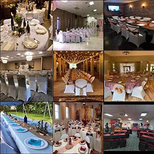 HAORUI Conjunto de Cubiertas Spandex Stretch Lycra Chair de 4 Modernas Fundas de poliéster Lycra Silla para Bodas Evento Aniversario Dinning Decoración(Un Paquete de 4, Blanco) HAORUI Conjunto de Cubiertas Spandex Stretch Lycra Chair de 4 Modernas Fundas de poliéster Lycra Silla para Bodas Evento Aniversario Dinning Decoración(Un Paquete de 4, Blanco)