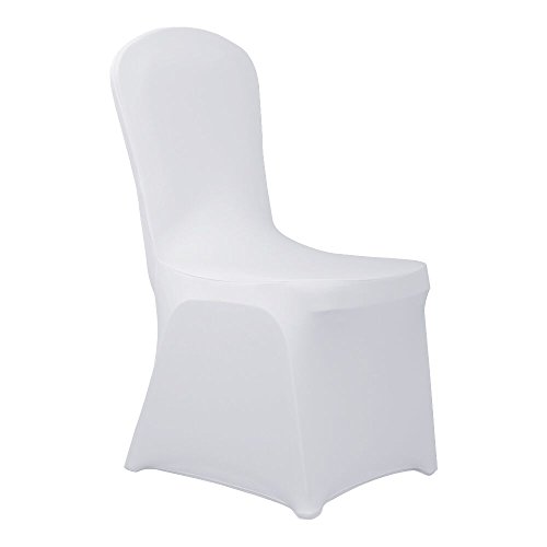 HAORUI Conjunto de Cubiertas Spandex Stretch Lycra Chair de 4 Modernas Fundas de poliéster Lycra Silla para Bodas Evento Aniversario Dinning Decoración(Un Paquete de 4, Blanco) HAORUI Conjunto de Cubiertas Spandex Stretch Lycra Chair de 4 Modernas Fundas de poliéster Lycra Silla para Bodas Evento Aniversario Dinning Decoración(Un Paquete de 4, Blanco)