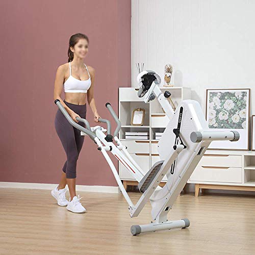 HAOYF - Máquina elíptica magnética para bicicleta de ejercicio, 3 en 1, giratoria, con espacio de asiento, para caminar, casa, gimnasio, equipo de fitness, portátil, pequeño, ultra silencioso