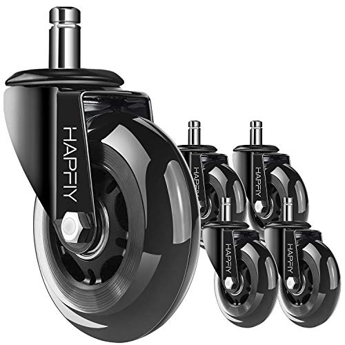 HAPFIY 11x22 mm Ruedas para Silla Oficina (5 Piezas), Ruedas para Muebles, Ruedas de Repuesto Caster Silencioso y Seguro para Cualquier Lugar (75mm(3'') - MAX 250kg) HAPFIY 11x22 mm Ruedas para Silla Oficina (5 Piezas), Ruedas para Muebles, Ruedas de Repuesto Caster Silencioso y Seguro para Cualquier Lugar (75mm(3'') - MAX 250kg)