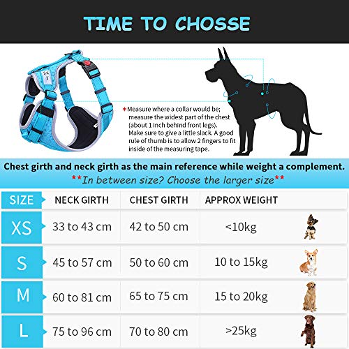 HAPPY HACHI Arnes Perro Chalecos Reflectantes Perros Pequeño Mediano Grande Ligero con Mango Nylon para Caminar Entrenamiento(S Azul) HAPPY HACHI Arnes Perro Chalecos Reflectantes Perros Pequeño Mediano Grande Ligero con Mango Nylon para Caminar Entrenamiento(S Azul)