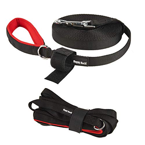 HAPPY HACHI Correa para Perro Larga Correas Adiestramiento para Perros Mediano Grande con Asa Acolchada Ideal para Paseo Mascota Entrenamiento(Longitud 6m, Nero) HAPPY HACHI Correa para Perro Larga Correas Adiestramiento para Perros Mediano Grande con Asa Acolchada Ideal para Paseo Mascota Entrenamiento(Longitud 6m, Nero)