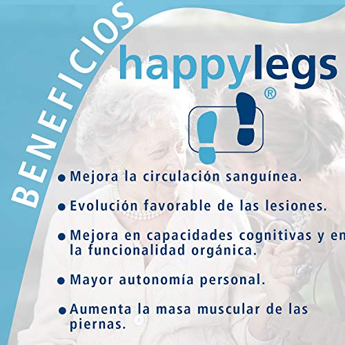 Happylegs® con Mando Inalámbrico ON/OFF - Ejercitador de Piernas Gimnasia Pasiva para Mayores y Jóvenes para Oficina. La Máquina de Andar Sentado que Ayuda a Mejorar la Circulación (Blanco)