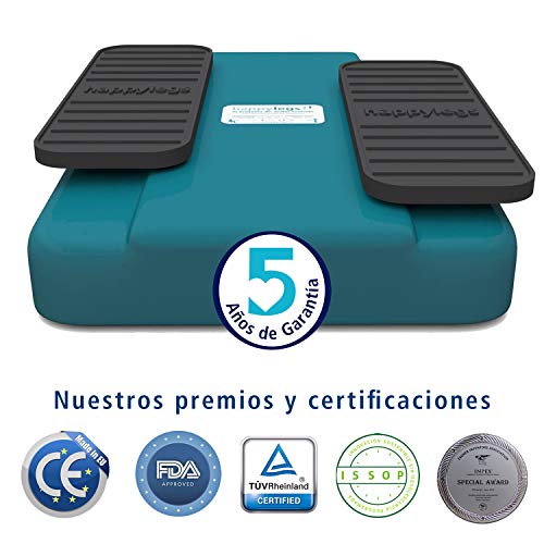 Happylegs® - Ejercitador de Piernas Gimnasia Pasiva para Mayores y Jóvenes Apto para Rehabilitación. La Máquina de Andar Sentado que Ayuda a Mejorar la Circulación. (Azul)