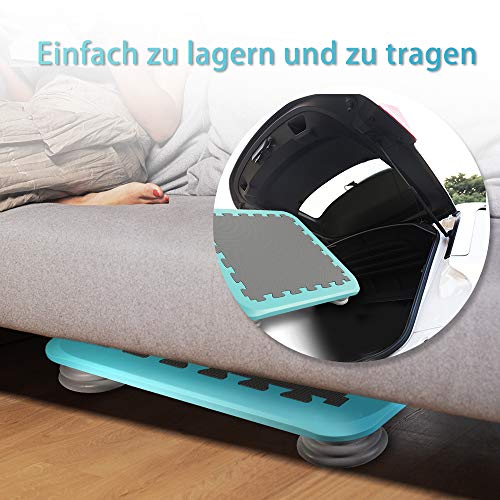 HAPPYMATY Cama elástica para interior con muelles y colchón, juego de equilibrio, cama elástica para niños, colchoneta de gimnasia, esterilla de saltar, colchón plegable para fitness