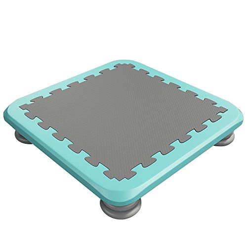 HAPPYMATY Cama elástica para interior con muelles y colchón, juego de equilibrio, cama elástica para niños, colchoneta de gimnasia, esterilla de saltar, colchón plegable para fitness