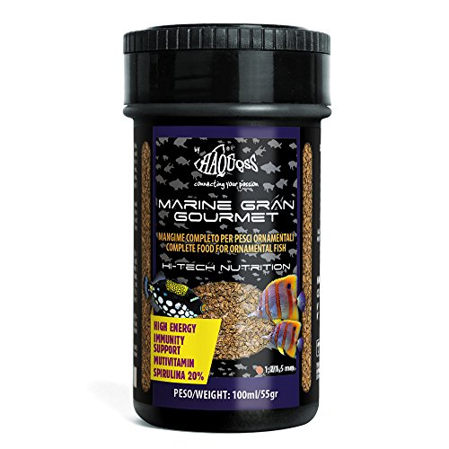 Haquoss Marine Gran Gourmet Comida de Gránulos para Peces Marinos Tropicales, 100 ml/55 gr Haquoss Marine Gran Gourmet Comida de Gránulos para Peces Marinos Tropicales, 100 ml/55 gr