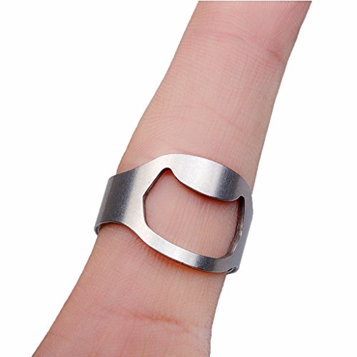 harayaa 2 Piezas de Acero Inoxidable para Hombre, Abridor de Barra de Cerveza, Anillo de Dedo, Anillo de Bicicleta harayaa 2 Piezas de Acero Inoxidable para Hombre, Abridor de Barra de Cerveza, Anillo de Dedo, Anillo de Bicicleta