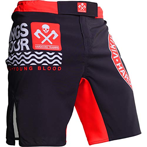 Hardcore Training Vikings On Tour Fight Shorts Hombre Pantalones Cortos MMA BJJ Boxeo Grappling Fitness No Gi