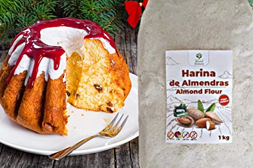 Harina de Almedras 1Kg – Ideal para Reposteria – Sin Gluten – 100 % Natural y de Origen Nacional – No Transgenica – Molida Fina - Vegana