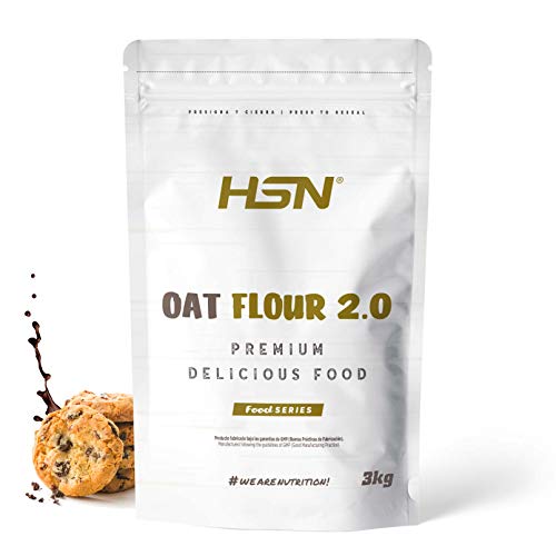 Harina de Avena de HSN | Oatmeal | Instantánea Ideal para Batidos, Tortitas de Avena y Claras, Recetas Fitness | De Sabores, En Polvo, Vegana, Sin Lactosa, Sin Soja, Sabor Chocolate-Galletas, 3Kg