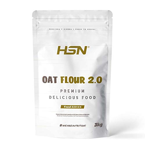 Harina de Avena de HSN | Oatmeal | Instantánea Ideal para Batidos, Tortitas de Avena y Claras, Recetas Fitness | De Sabores, En Polvo, Vegana, Sin Lactosa, Sin Soja, Sabor Neutro, 3Kg