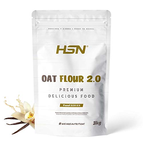 Harina de Avena de HSN | Oatmeal | Instantánea Ideal para Batidos, Tortitas de Avena y Claras, Recetas Fitness | De Sabores, En Polvo, Vegana, Sin Lactosa, Sin Soja, Sabor Vainilla, 3Kg