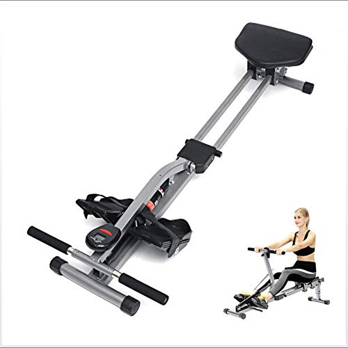 HARMON Remo De Interior con 12 Niveles De Resistencia, Máquina De Remo Plegable, Sistema De Freno Magnético Silencioso, Correa De Pecho Compatible para Gimnasio En Casa