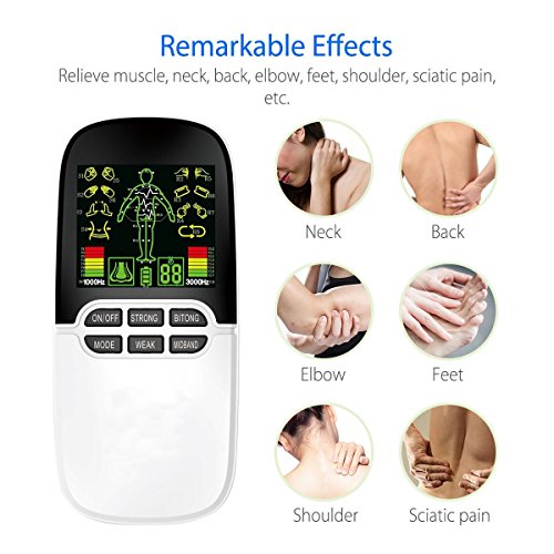 HARPIMER Electroestimulador Digital Masaje, Masajeador Recargable con 16 Modos Ideal para Impulso Adecuado para Tratar el estrés del Cuello, Dolor ciático y Alivio del Muscular