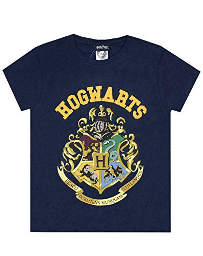 Harry Potter - camiseta para niños con el escudo de Hogwarts Azul azul 9-11 años