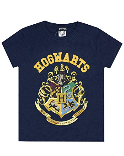 Harry Potter - camiseta para niños con el escudo de Hogwarts Azul azul 9-11 años