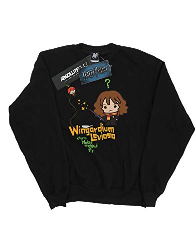 HARRY POTTER niñas Hermione Granger Wingardium Leviosa Junior Camisa De Entrenamiento 9-11 Years Negro