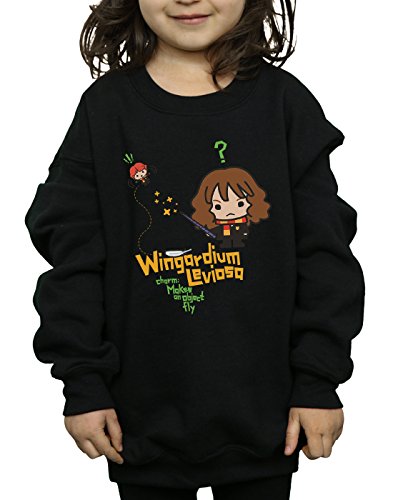 HARRY POTTER niñas Hermione Granger Wingardium Leviosa Junior Camisa De Entrenamiento 9-11 Years Negro HARRY POTTER niñas Hermione Granger Wingardium Leviosa Junior Camisa De Entrenamiento 9-11 Years Negro