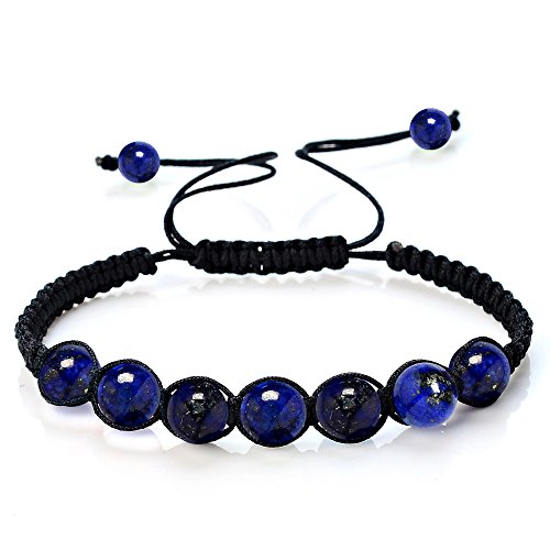 HARRYSTORE 7 Chakras Pulsera Ajustables Yoga Jade ágata Kundalini Mujer terapias magneticas, curación energética (E)