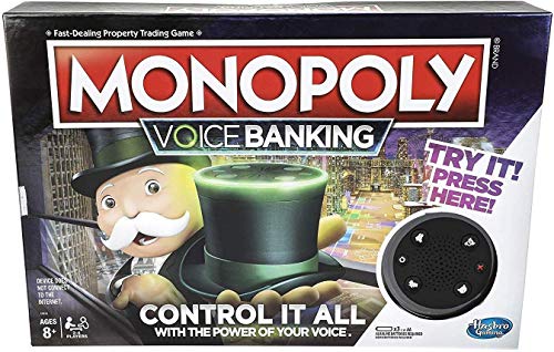 Hasbro Gaming- Monopoly Voice Banking Electrónico Juego de mesa familiar para edades de 8 y más, Idioma Inglés, Multicolor (E4816) , color/modelo surtido