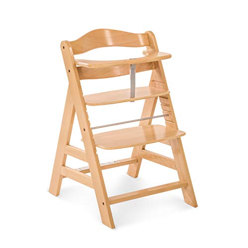 Hauck Alpha - Trona alta, trona de madera desde 6 meses, evolutiva, regulable en altura, soporta hasta 90 kg, apto para recien nacidos combinando con la hamaquita Alpha Bouncer, natural Hauck Alpha - Trona alta, trona de madera desde 6 meses, evolutiva, regulable en altura, soporta hasta 90 kg, apto para recien nacidos combinando con la hamaquita Alpha Bouncer, natural