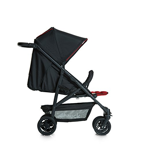 Hauck Rapid 4 Silla deportiva con respaldo reclinable para Bebés, desde nacimiento hasta 15 kg/4 años, Capacidad de carga 25 kg, Negro/Rojo