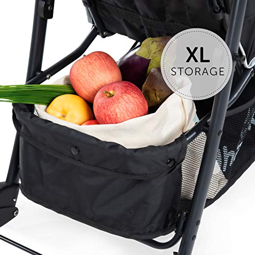 Hauck Shopper Neo II - Silla de paseo con respaldo reclinable, de 0 meses a 25 kg, plegado fácil y compacto, plegable con una mano, ligera, con botellero, negro gris Hauck Shopper Neo II - Silla de paseo con respaldo reclinable, de 0 meses a 25 kg, plegado fácil y compacto, plegable con una mano, ligera, con botellero, negro gris