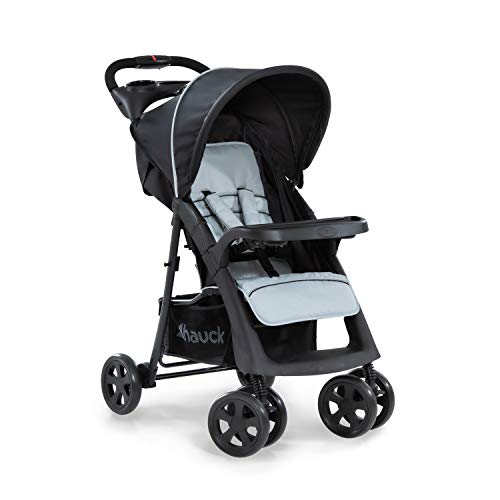 Hauck Shopper Neo II - Silla de paseo con respaldo reclinable, de 0 meses a 25 kg, plegado fácil y compacto, plegable con una mano, ligera, con botellero, negro gris Hauck Shopper Neo II - Silla de paseo con respaldo reclinable, de 0 meses a 25 kg, plegado fácil y compacto, plegable con una mano, ligera, con botellero, negro gris