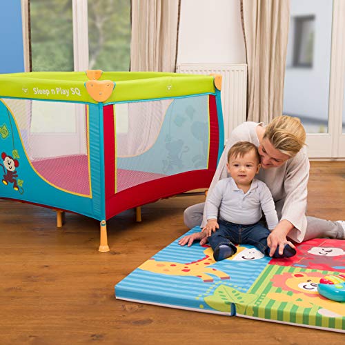 Hauck Sleeper SQ 90 x 90 cm, colchón para cuna de viaje y cuna parqué, colchón de espuma 5cm de grossor, plegable por la mitad, incluida bolsa de transporte, apto para cuna hauck SQ, Jungle Fun Hauck Sleeper SQ 90 x 90 cm, colchón para cuna de viaje y cuna parqué, colchón de espuma 5cm de grossor, plegable por la mitad, incluida bolsa de transporte, apto para cuna hauck SQ, Jungle Fun