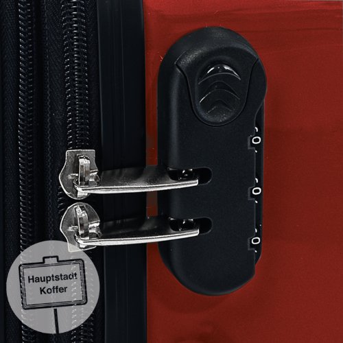 Hauptstadtkoffer Alex, Maleta a Mano Rígida, Rojo (Red), Set de 3 Hauptstadtkoffer Alex, Maleta a Mano Rígida, Rojo (Red), Set de 3
