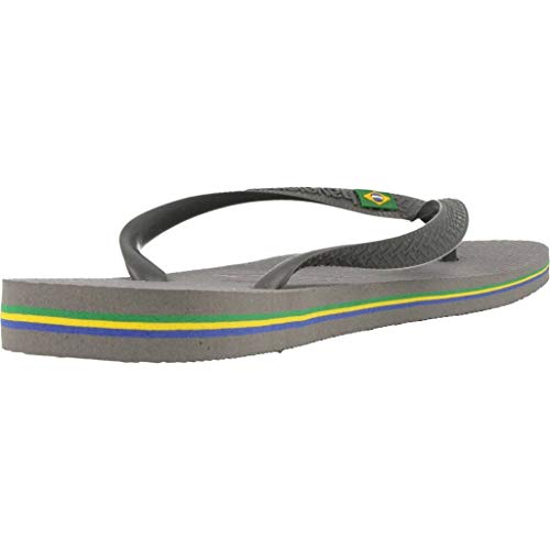 Havaianas Brasil, Chanclas Unisex Adulto, Gris (Steel Grey), 41-42 EU Havaianas Brasil, Chanclas Unisex Adulto, Gris (Steel Grey), 41-42 EU