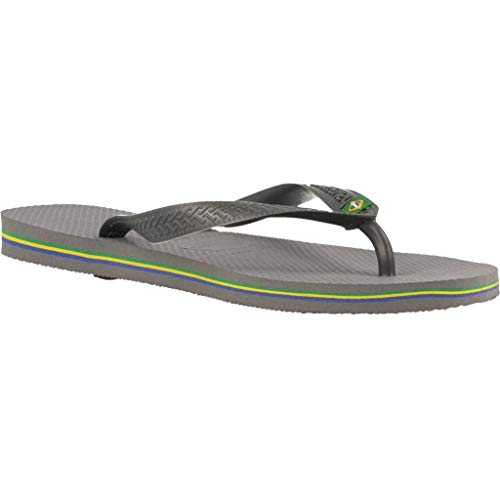 Havaianas Brasil, Chanclas Unisex Adulto, Gris (Steel Grey), 41-42 EU Havaianas Brasil, Chanclas Unisex Adulto, Gris (Steel Grey), 41-42 EU