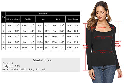 Hawiton Camiseta de Manga Larga para Mujer Algodon Ajustado Cuello de Barco Blusas Elegante Tops para Primavera,Otoño,Invierno Hawiton Camiseta de Manga Larga para Mujer Algodon Ajustado Cuello de Barco Blusas Elegante Tops para Primavera,Otoño,Invierno