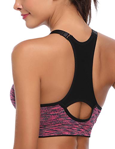 Hawiton Sujetadores Deportivos Mujer con Almohadillas Extraíbles Espalda Sujetador Deporte Mujer Sin Costuras con Relleno Yoga Racerback Top Gimnasio Fitness Ejercicio, Pack 1/3 Hawiton Sujetadores Deportivos Mujer con Almohadillas Extraíbles Espalda Sujetador Deporte Mujer Sin Costuras con Relleno Yoga Racerback Top Gimnasio Fitness Ejercicio, Pack 1/3