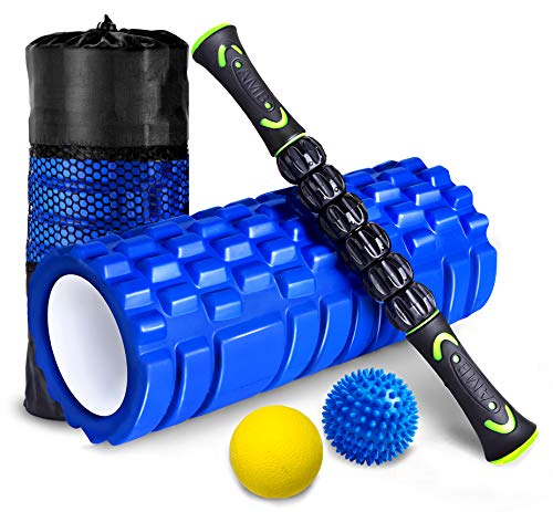 HBselect 4 Piezas Masajes Muscular,Rodillo Masaje Kit, Rulo Masaje,Bola Masaje,Rollo Masaje para Muscular Pies y Espalda Pierna Fitness HBselect 4 Piezas Masajes Muscular,Rodillo Masaje Kit, Rulo Masaje,Bola Masaje,Rollo Masaje para Muscular Pies y Espalda Pierna Fitness
