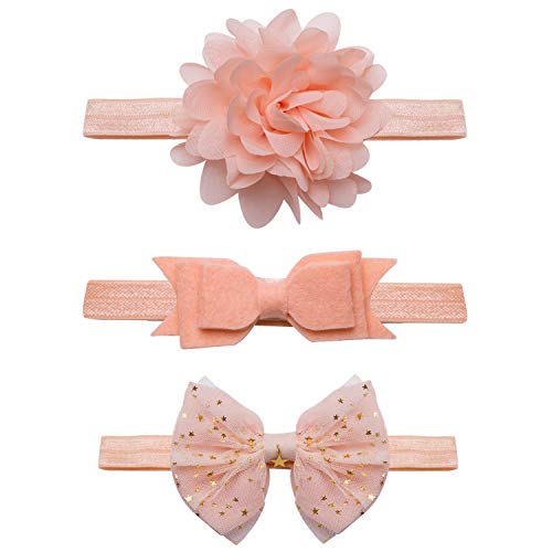 HBselect 9 PCS Elásticas Diademas Niñas Bebe Lazos Flores Cintas Para El Pelo Niña Multicolor Turbante Bebe Niña Accesorio Pelo Niña