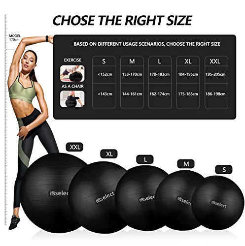 HBselect Balones De Ejercicio Fitness Pelota Pilates Embarazadas Bola De Equilibrio Fitness para Gimnasio Yoga HBselect Balones De Ejercicio Fitness Pelota Pilates Embarazadas Bola De Equilibrio Fitness para Gimnasio Yoga