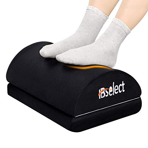 HBselect reposapies Oficina Ergonómico Espuma Memoria Reposapies Escritorio para Relajarse Los Pies Reducción del Dolor apoya pies Oficina Antideslizante con Funda Desmontable y Lavable