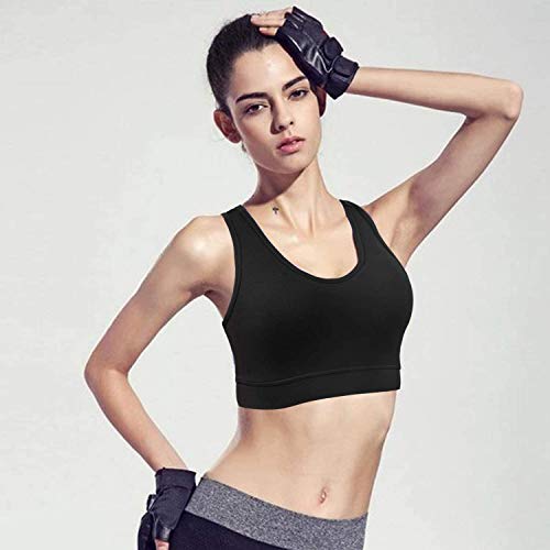 HBselect Sujetador Deportivo Mujer Material Cómodo Sin Costuras Almohadilla Desmontable para Gimnasio Yoga Bailar