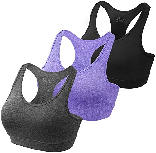 HBselect Sujetador Deportivo Mujer Material Cómodo Sin Costuras Almohadilla Desmontable para Gimnasio Yoga Bailar